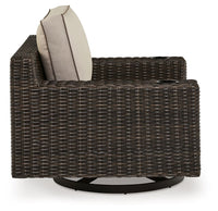 Coastline Bay - Swivel Lounge W/ Cushion - Brown