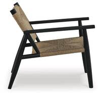 Halfmore - Accent Chair - Black / Natural