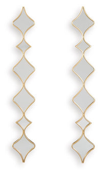 Harriswood - Accent Mirror Set (Set of 2) - Gold Finish