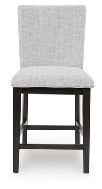Neymorton - Upholstered Barstool (Set of 2) - Dark Grayish Brown