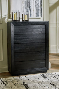 Londer - Five Drawer Chest - Black