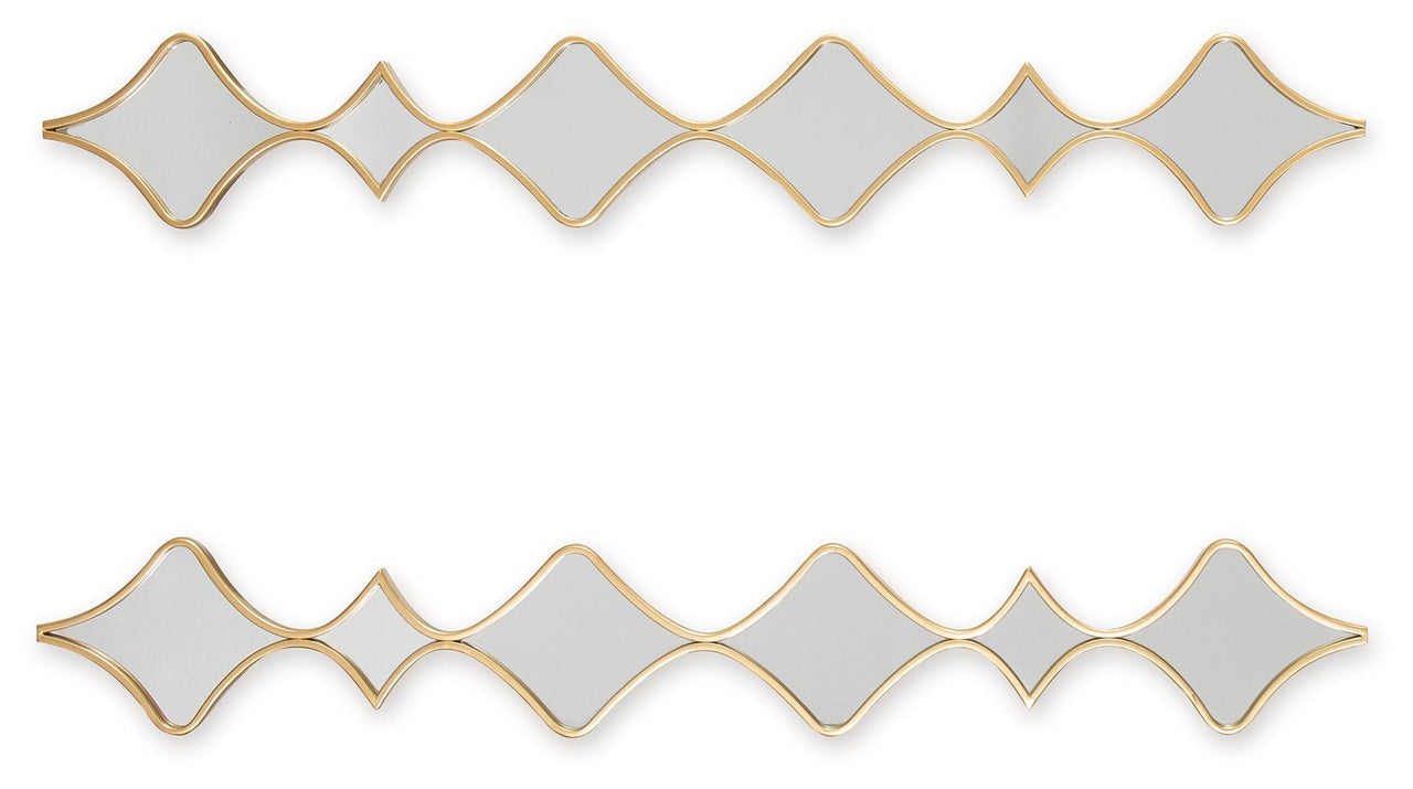 Harriswood - Accent Mirror Set (Set of 2) - Gold Finish