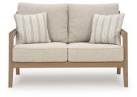 Hallow Creek - Loveseat With Cushion - Driftwood
