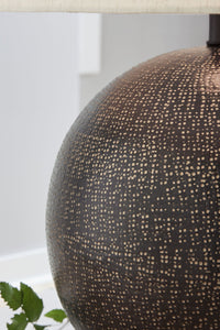 Hambell - Metal Table Lamp - Black / Gold Finish