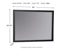 Danziar - Bedroom Mirror - Black