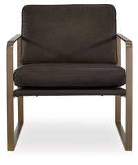 Bradett - Accent Chair - Dark Brown / Gold Finish
