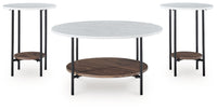 Wrenwich - Occasional Table Set (Set of 3) - Brown / Black / White