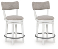 Robbinsdale - Upholstered Swivel Barstool (Set of 2) - Antique White
