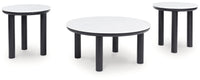Xandrum - Occasional Table Set (Set of 3) - Black / White