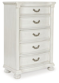 Montelaine - Five Drawer Chest - Antique White