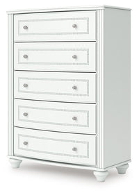 Kozlani - Five Drawer Chest - White