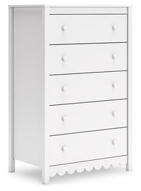 Hallityn - Five Drawer Chest - White