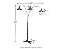 Sheriel - Metal Arc Lamp  - Black