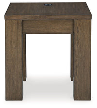 Rosswain - Square End Table - Warm Brown
