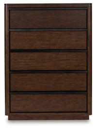 Dilenno - Five Drawer Chest - Dark Brown
