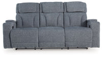 Studio Cave - Power Reclining Sofa - Steel