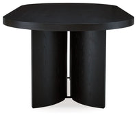 Rowanbeck - Oval Dining Room Table - Black