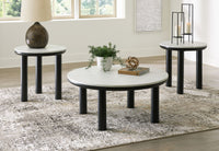 Xandrum - Occasional Table Set (Set of 3) - Black / White