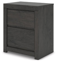 Fraluna - Two Drawer Night Stand - Charcoal