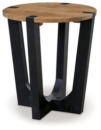 Hanneforth - Round End Table - Brown