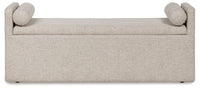 Galliden - Large Upholstered Dining Room Bench - Beige