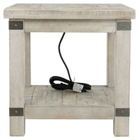 Carynhurst - Rectangular End Table - White Wash Gray