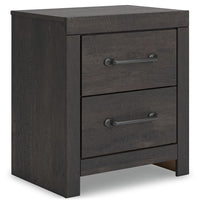Hollivern - Two Drawer Night Stand - Dark Gray