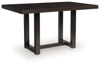 Neymorton - 5 Pc. - Rectangular Dining Room Counter Table, 4 Barstools - Dark Grayish Brown