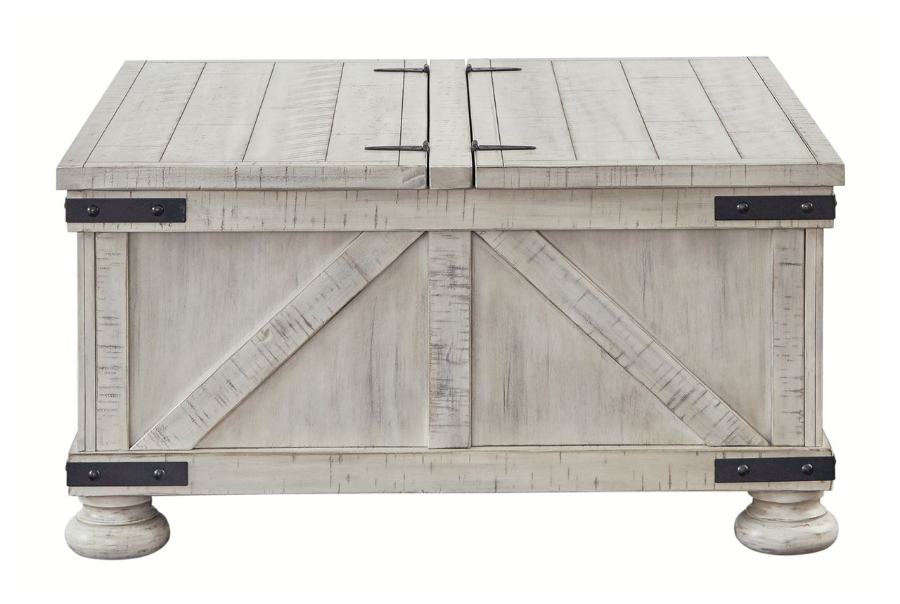 Carynhurst - Cocktail Table with Storage - Whitewash