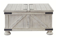 Carynhurst - Cocktail Table with Storage - Whitewash