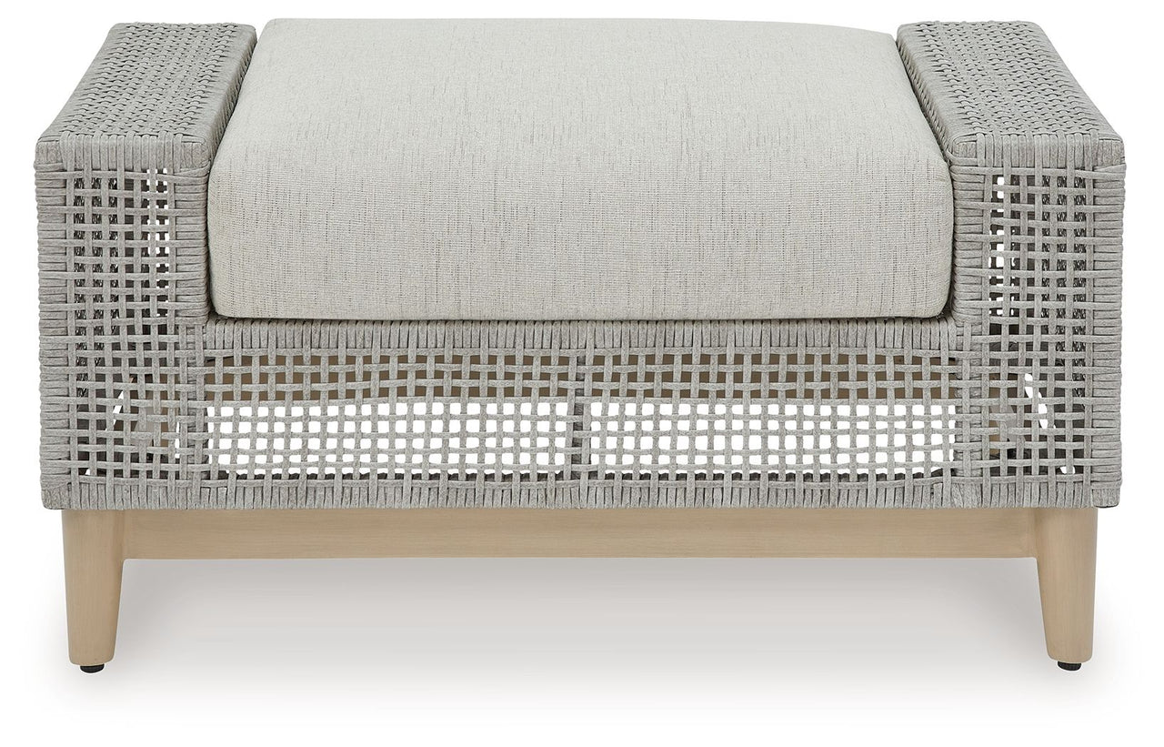Seton Creek - Ottoman With Cushion - Gray