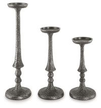 Eravell - Candle Holder Set (Set of 3) - Pewter Finish