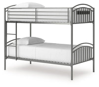 Lanceburg - Twin/Twin Bunk Bed With Ladder - Gray