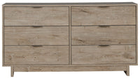 Oliah - Six Drawer Dresser - 31'' Height - Beige