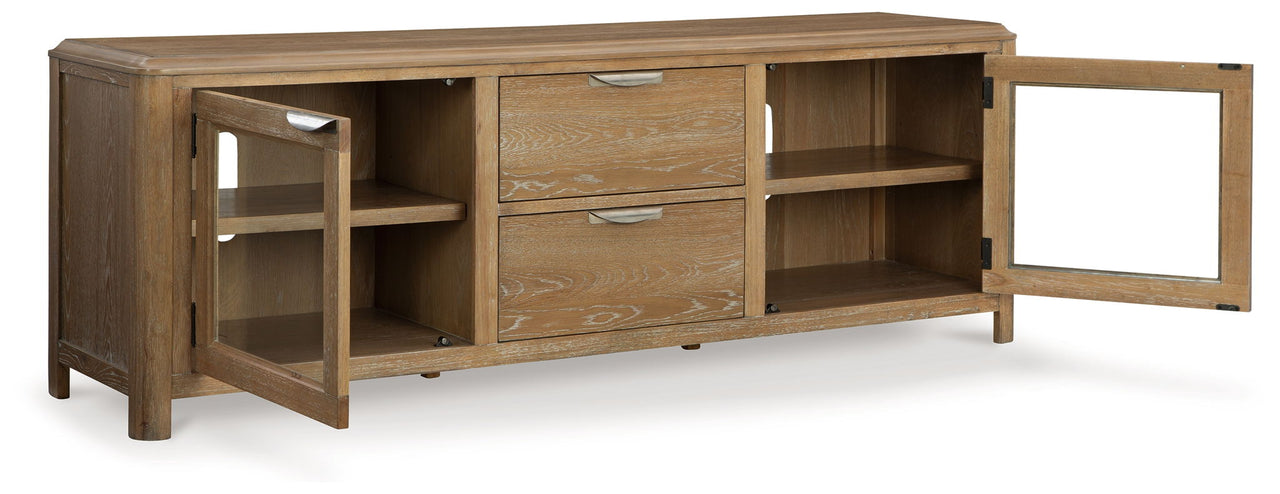 Rencott - Extra Large TV Stand - Light Brown