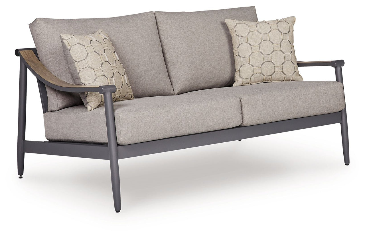 Ocean Beach - Loveseat With Cushion - Gray