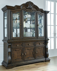 Maylee - Dining Buffet And Hutch - Dark Brown