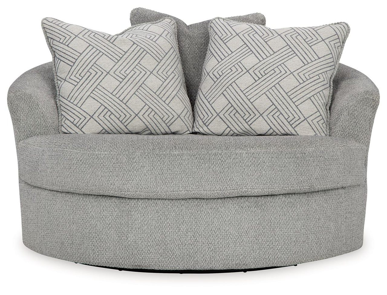 Casselbury - Oversized Swivel Accent Chair - Cement