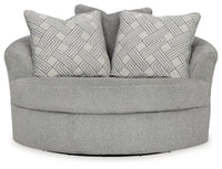 Casselbury - Oversized Swivel Accent Chair - Cement