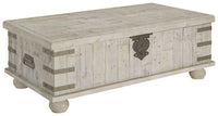 Carynhurst - Lift Top Cocktail Table - White Wash Gray