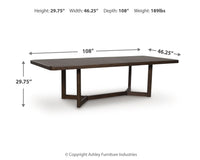 Dilenno - Rectangular Dining Room Extension Table - Dark Brown