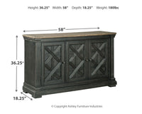Tyler Creek - Dining Room Server - Black / Gray