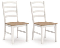 Purlaney - Dining Room Side Chair (Set of 2) - Antique White / Natural