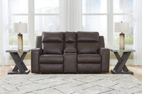 Lavenhorne - Dbl Rec Loveseat W/Console - Granite