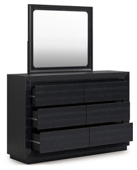 Londer - Dresser And Mirror - Black