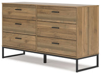 Deanlow - Six Drawer Dresser - Honey