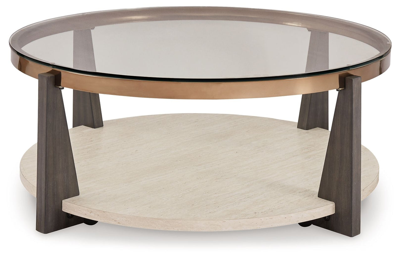 Frazwa - Round Cocktail Table - Multi