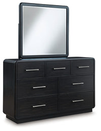 Rowanbeck - Dresser And Mirror - Black