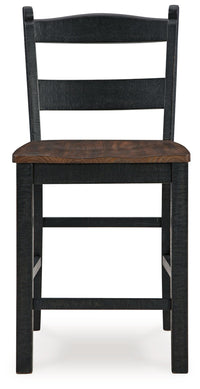 Valebeck - Barstool (Set of 2) - Black / Brown