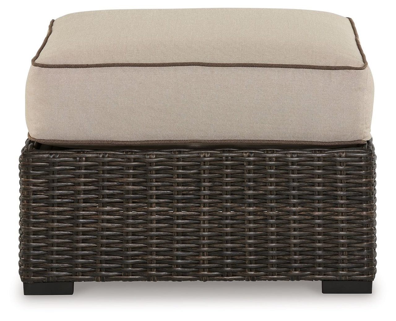 Coastline Bay - Ottoman With Cushion - Brown